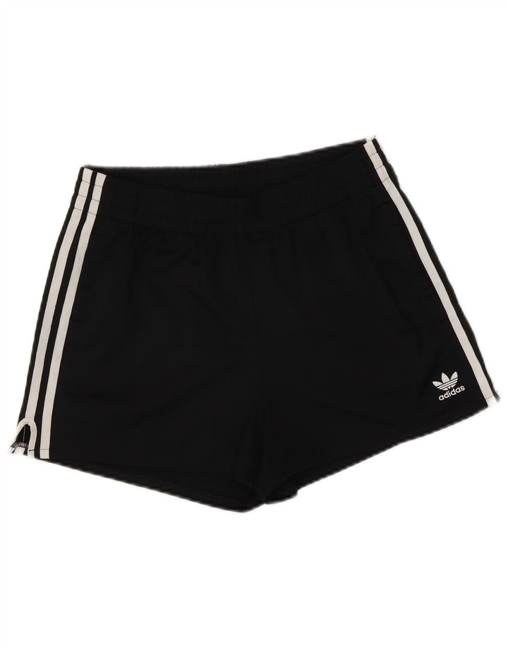 Adidas Womens Sport Shorts UK 10 Small Black Polyester