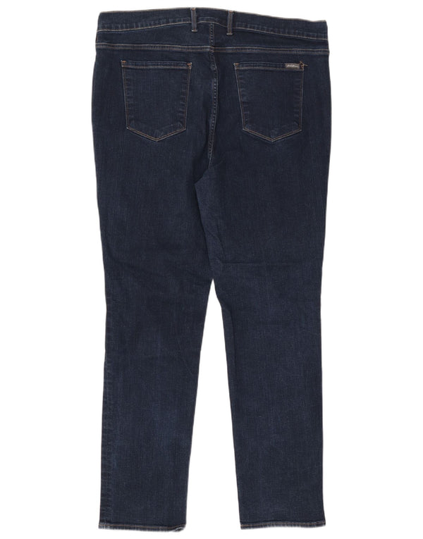 Eddie Bauer Womens High Rise Straight Jeans US 20 3XL W40 L30 Navy Blue