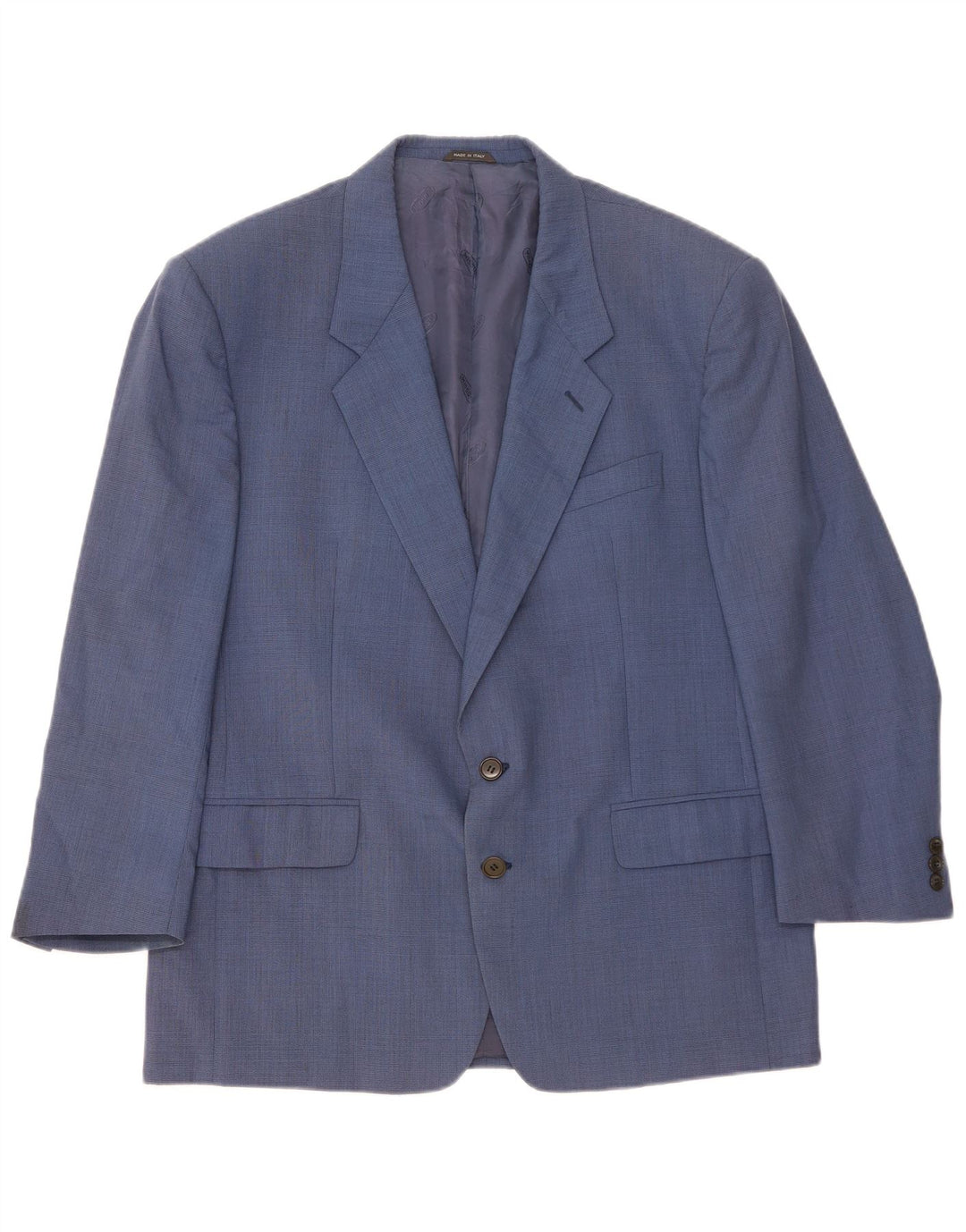 Missoni Mens 2 Button Blazer Jacket IT 54 2XL Blue Virgin Wool