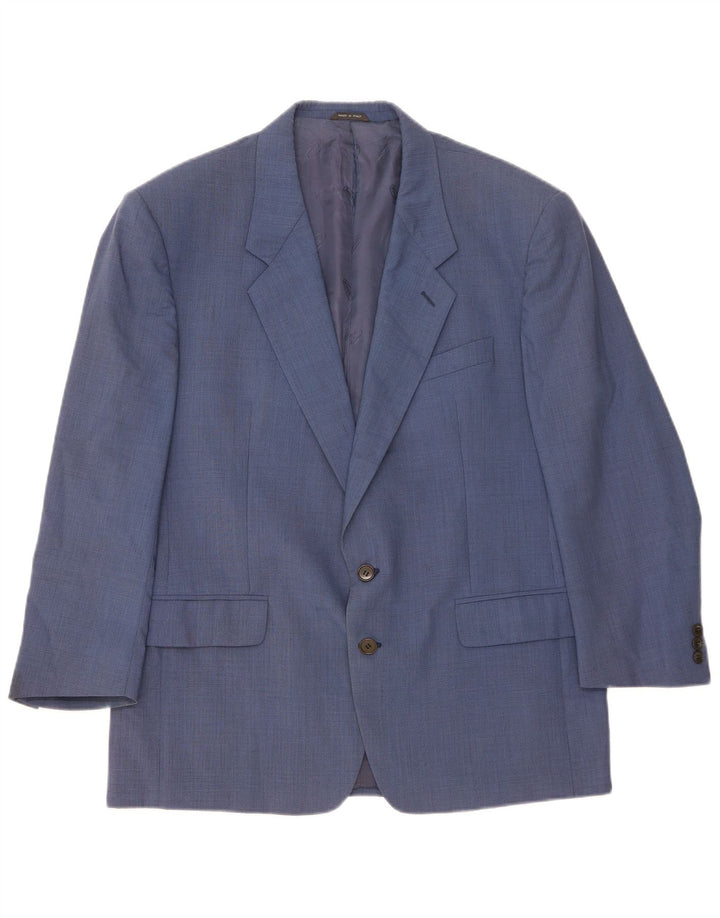 Missoni Mens 2 Button Blazer Jacket IT 54 2XL Blue Virgin Wool