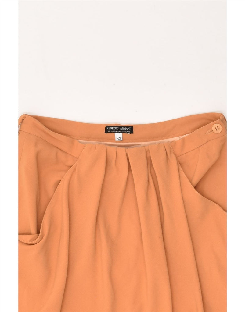 GIORGIO ARMANI Womens A-Line Skirt IT 42 Medium W28  Orange | Vintage Giorgio Armani | Thrift | Second-Hand Giorgio Armani | Used Clothing | Messina Hembry 