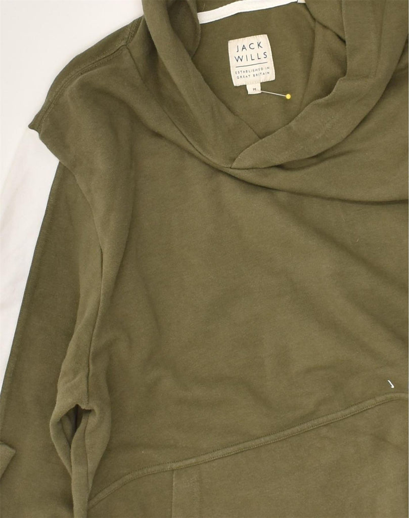 JACK WILLS Mens Hoodie Jumper Medium Khaki Cotton | Vintage Jack Wills | Thrift | Second-Hand Jack Wills | Used Clothing | Messina Hembry 