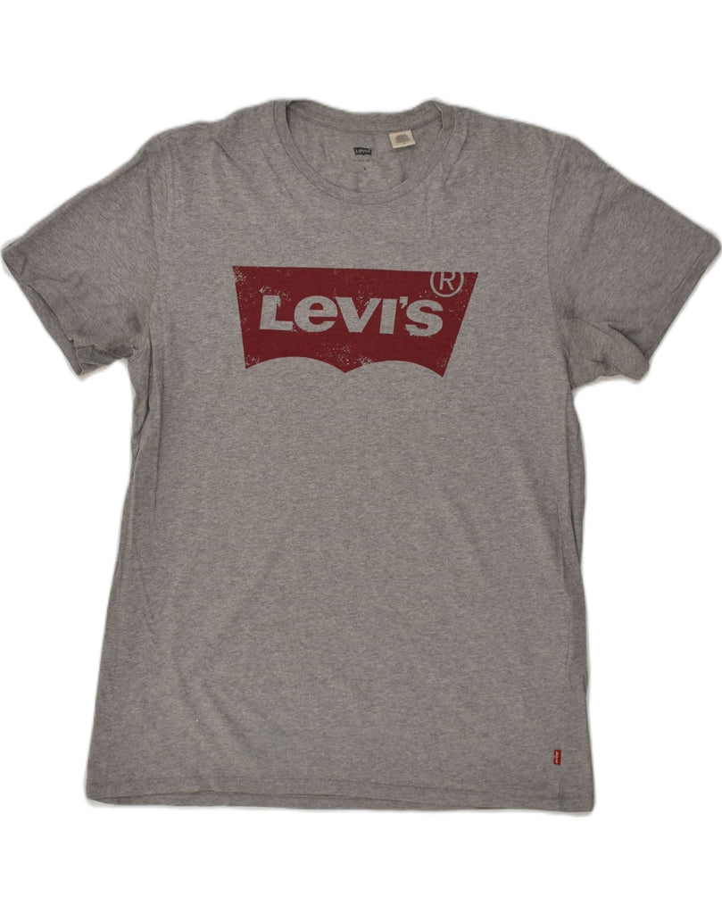 LEVI'S Mens Graphic T-Shirt Top Large Grey Cotton | Vintage Levi's | Thrift | Second-Hand Levi's | Used Clothing | Messina Hembry 