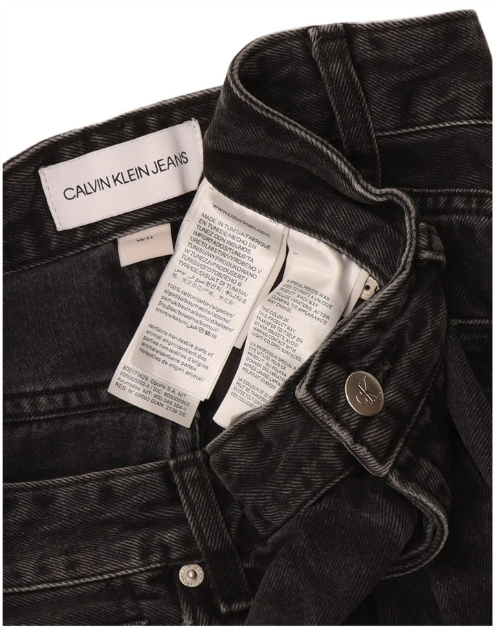 Calvin Klein Mens Straight Jeans W31 L27 Black Cotton