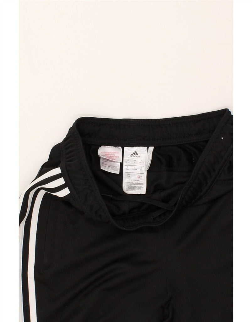 ADIDAS Boys Tracksuit Trousers 13-14 Years Black Polyester Vintage Adidas and Second-Hand Adidas from Messina Hembry 