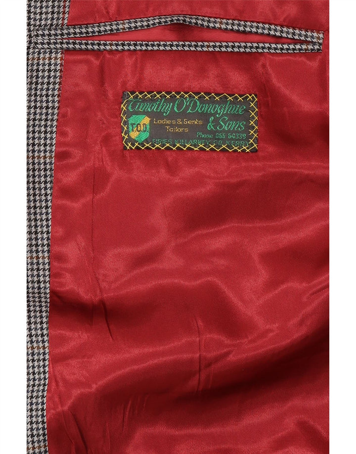 Vintage Mens 2 Button Blazer Jacket UK 42 XL Grey Check