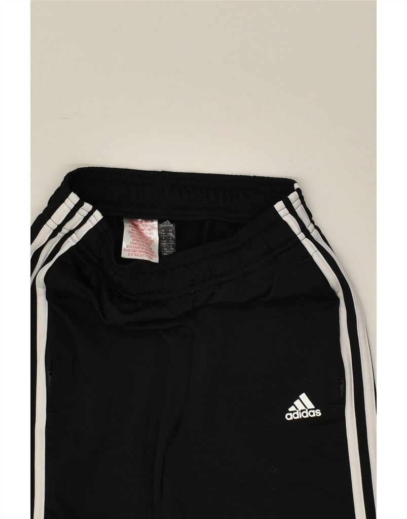 ADIDAS Boys Climalite Tracksuit Trousers 7-8 Years Black Polyester | Vintage Adidas | Thrift | Second-Hand Adidas | Used Clothing | Messina Hembry 