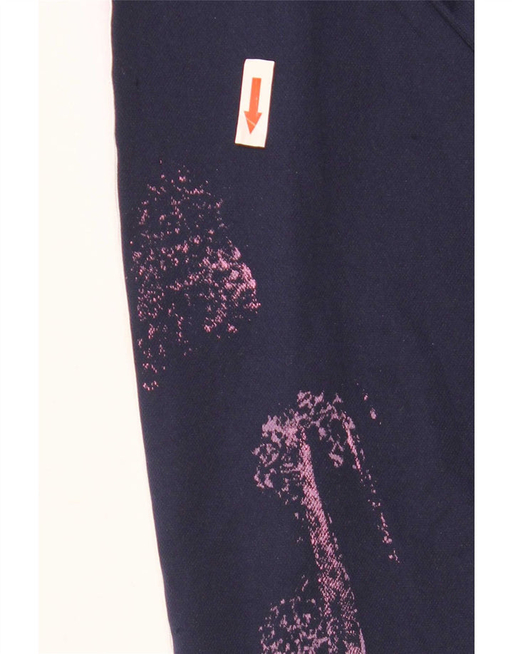 Puma Mens Graphic T-Shirt Top Small Navy Blue Colourblock Polyester
