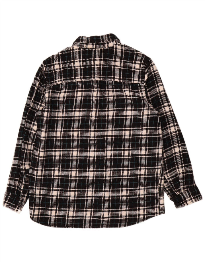 Zara Mens Overshirt Relaxed Fit Shirt Medium Black Check