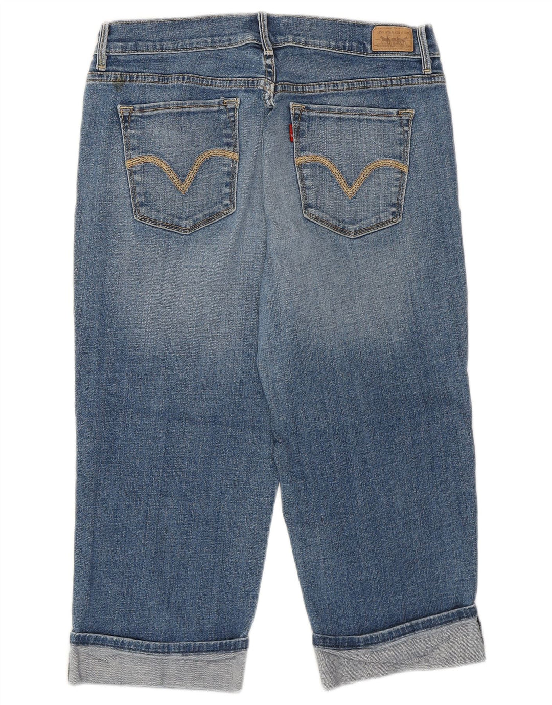 LEVI'S Womens Capri Trousers US 8 Medium W30 L19 Blue Cotton