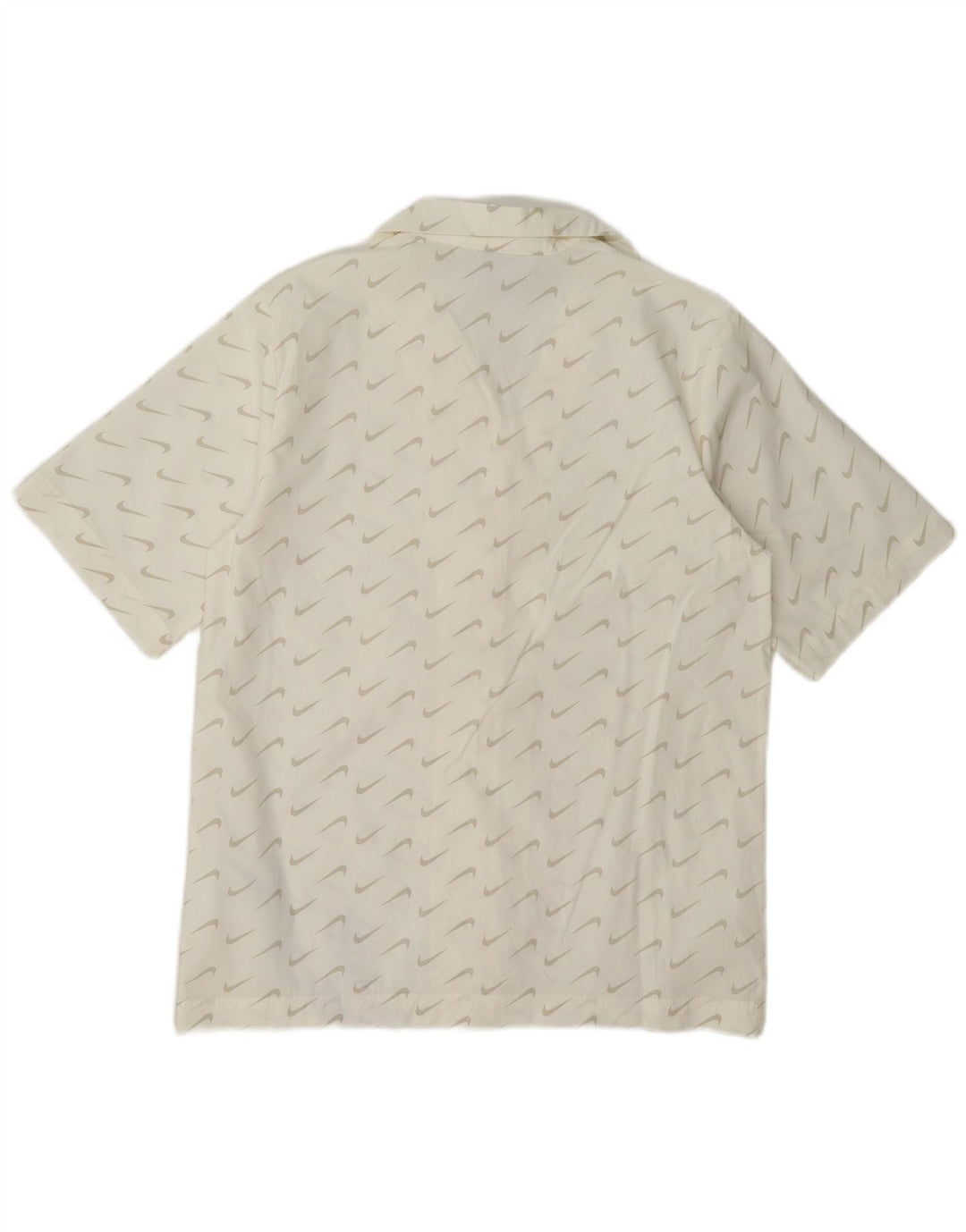 Nike Womens Graphic Short Sleeve Shirt UK 10 Small White Cotton