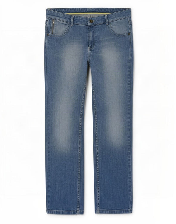Marks & Spencer Womens Straight Jeans UK 16 Large W34 L29 Blue Cotton