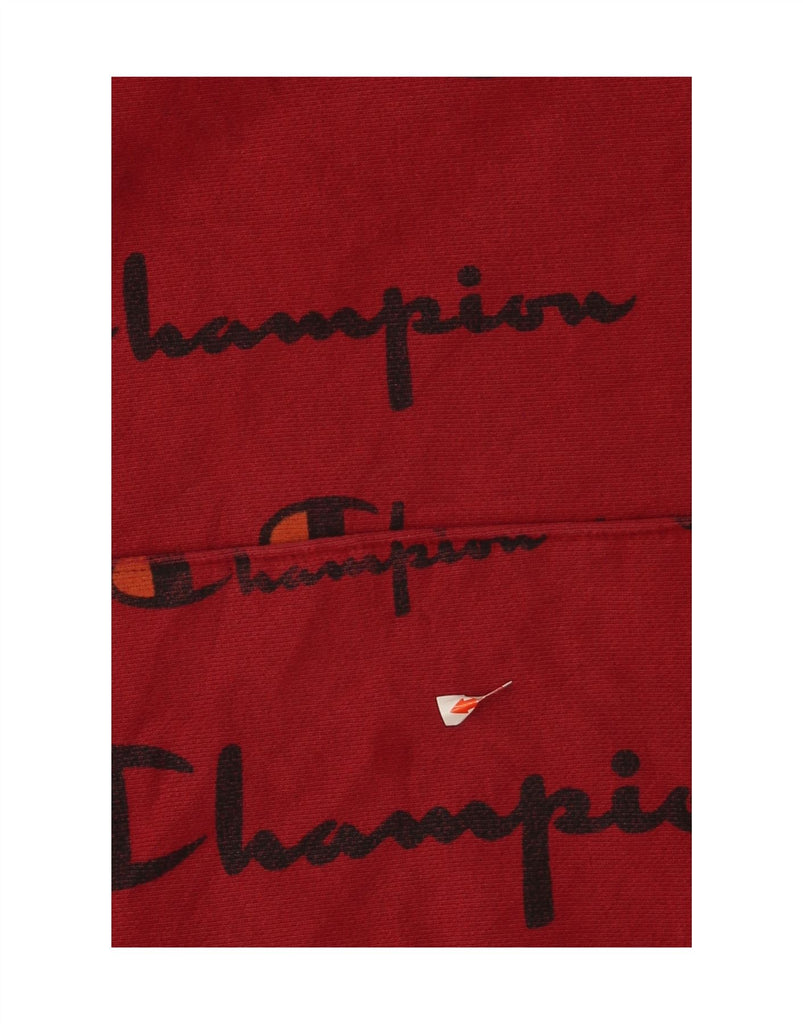 CHAMPION Mens Graphic Hoodie Jumper Small Red Cotton Vintage Champion and Second-Hand Champion from Messina Hembry 