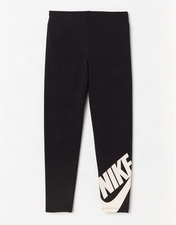 Nike Womens Graphic Leggings UK 8 Small Black Cotton