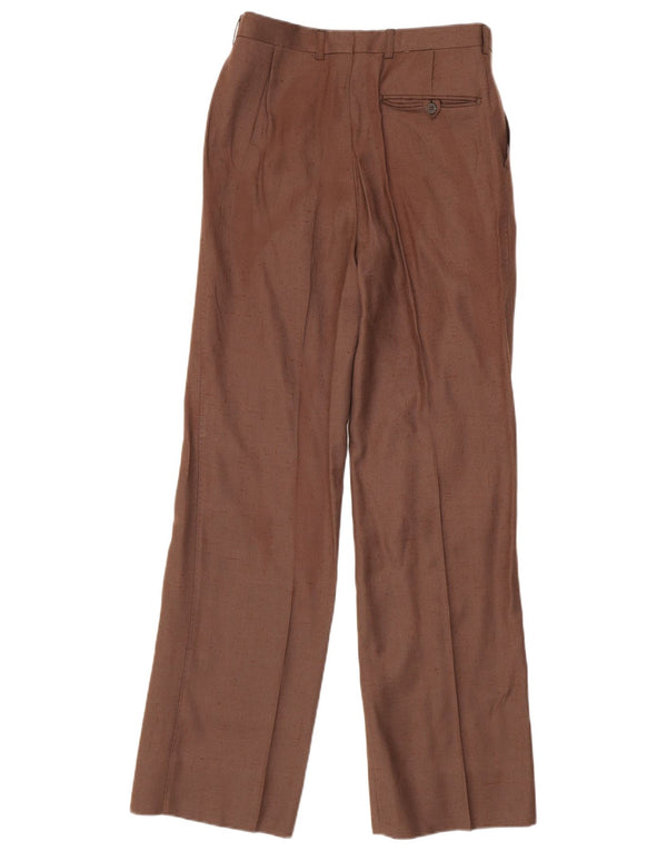 Robin's Mens Pegged Suit Trousers IT 48 Medium W30 L32 Brown Viscose