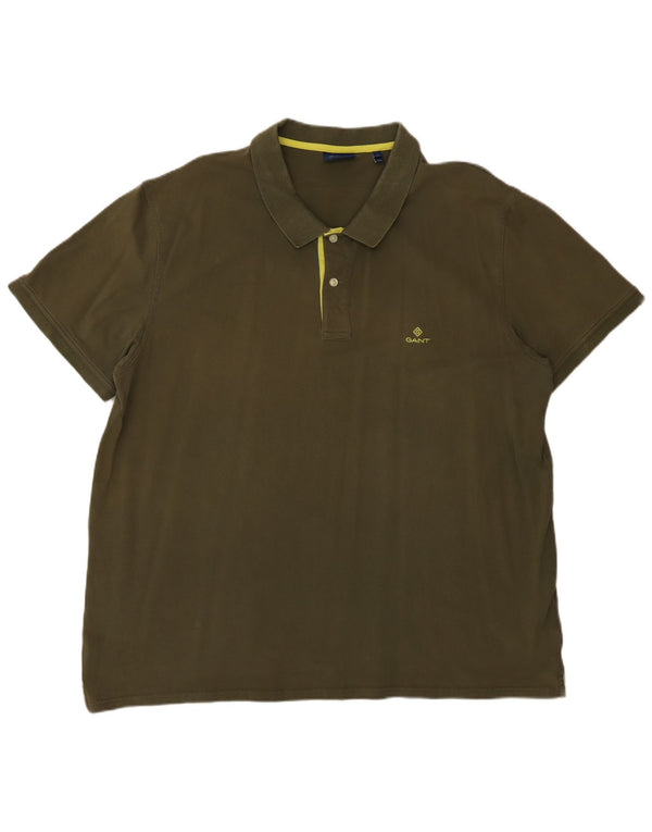 Gant Mens Polo Shirt 4XL Khaki Cotton