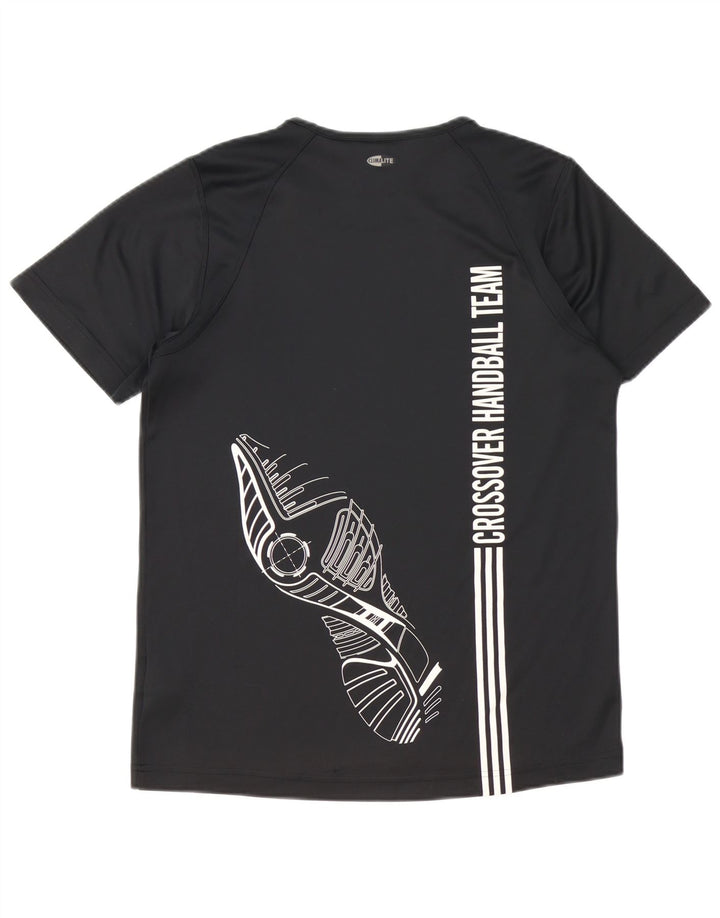 Adidas Mens Graphic T-Shirt Top Medium Black Polyester
