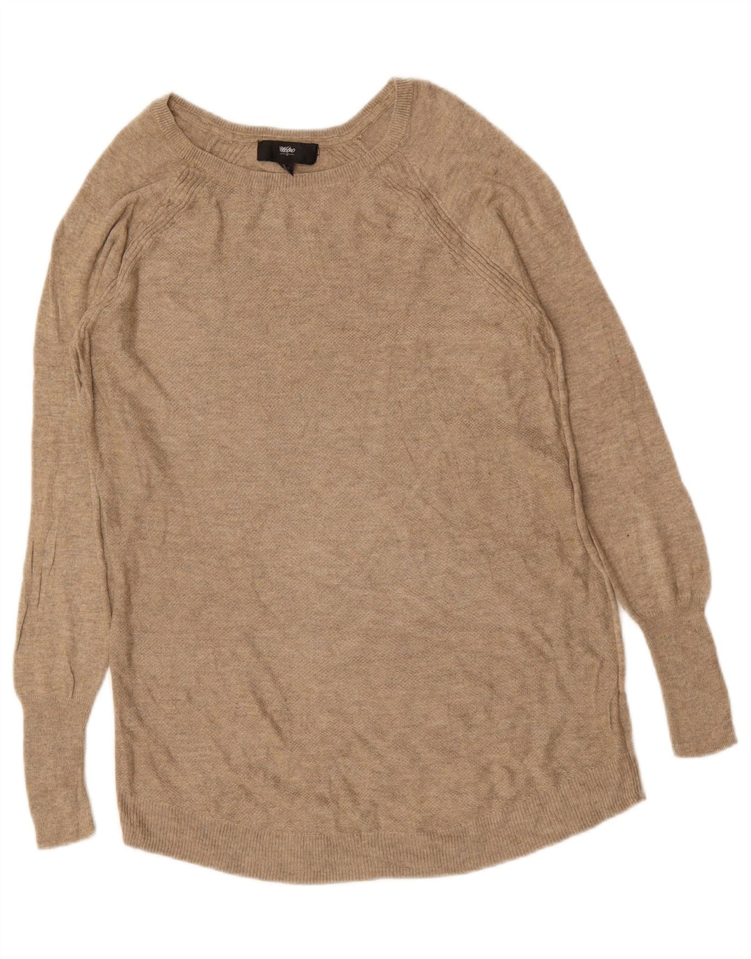 MOSSIMO Womens Boat Neck Jumper Sweater UK 10 Small Brown Nylon Vintage Mossimo and Second-Hand Mossimo from Messina Hembry 
