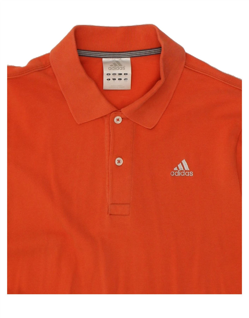 ADIDAS Mens Polo Shirt Medium Orange Cotton | Vintage Adidas | Thrift | Second-Hand Adidas | Used Clothing | Messina Hembry 