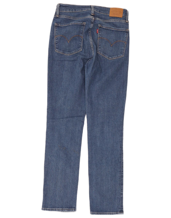 Levi's Womens 724 High Rise Straight Jeans W29 L30 Blue Cotton