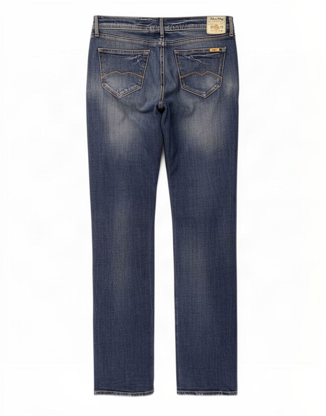 Meltin' Pot Womens Straight Jeans W34 L34 Blue Cotton