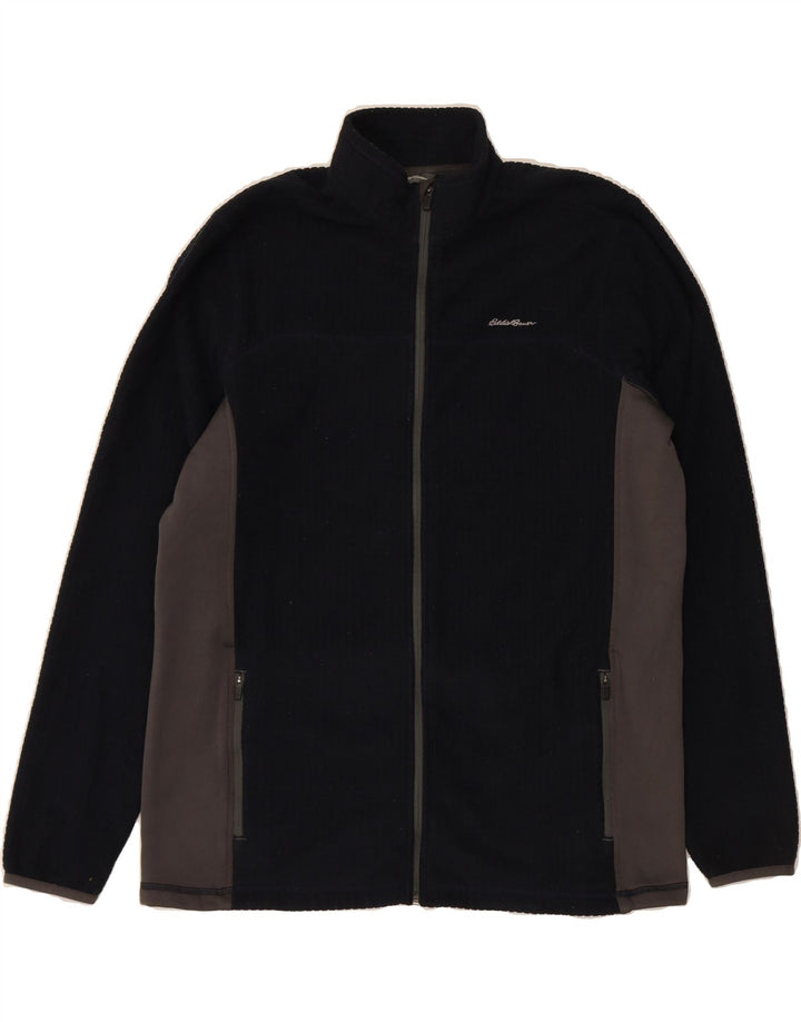 EDDIE BAUER Mens Tracksuit Top Jacket  Large Black Colourblock Polyester Vintage Eddie Bauer and Second-Hand Eddie Bauer from Messina Hembry 