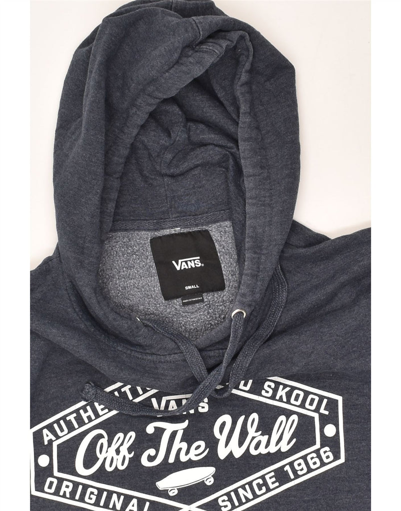 VANS Mens Graphic Hoodie Jumper Small Navy Blue Cotton | Vintage Vans | Thrift | Second-Hand Vans | Used Clothing | Messina Hembry 