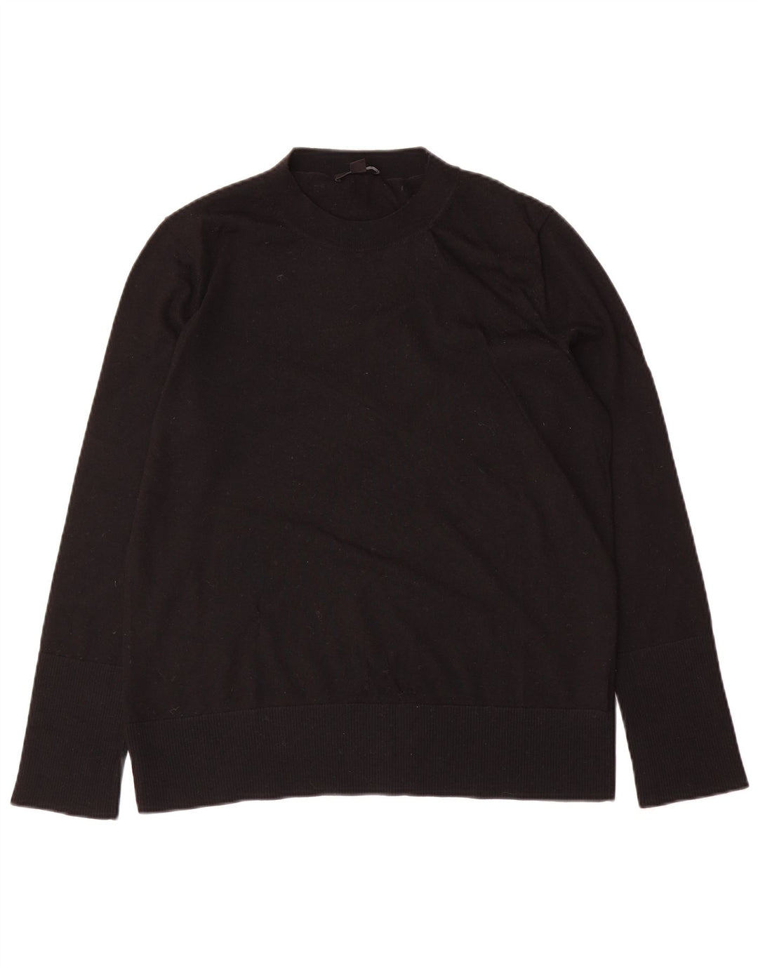 Cos Womens Oversized Crew Neck Jumper Sweater UK 10 Small Black Wool
