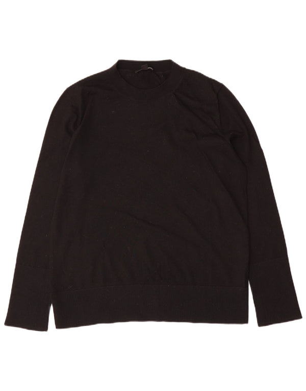Cos Womens Oversized Crew Neck Jumper Sweater UK 10 Small Black Wool