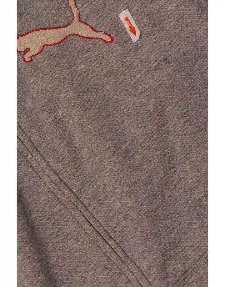 Puma Womens Zip Hoodie Sweater UK 16 Large Grey