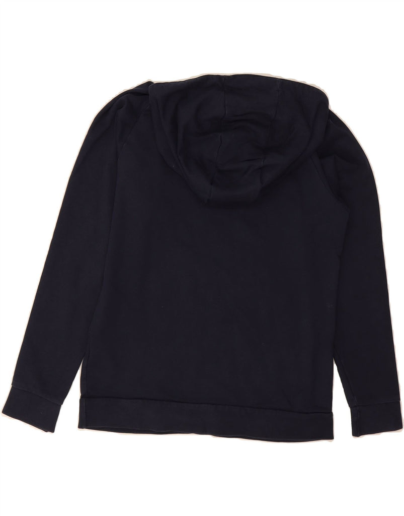 HUMMEL Womens Graphic Hoodie Jumper UK 10 Small Navy Blue Cotton Vintage Hummel and Second-Hand Hummel from Messina Hembry 