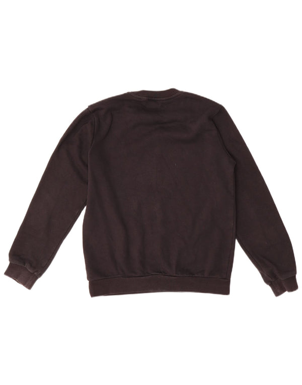Adidas Boys Graphic Sweatshirt Jumper 11-12 Years Black Cotton