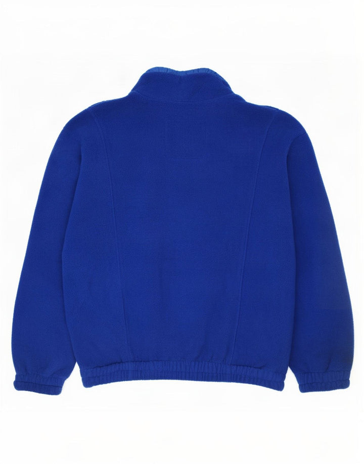 Vintage Mens Graphic Anorak Fleece Jumper XL Blue