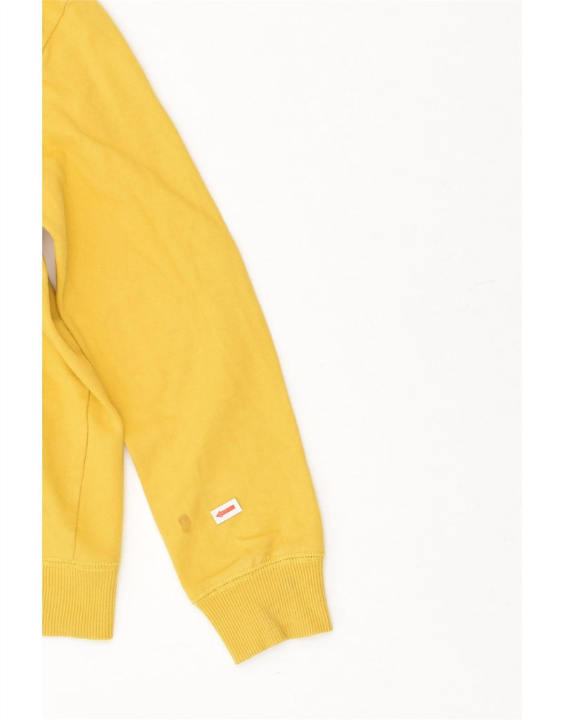 BENETTON Boys Graphic Zip Hoodie Sweater 8-9 Years Large Yellow Cotton | Vintage Benetton | Thrift | Second-Hand Benetton | Used Clothing | Messina Hembry 