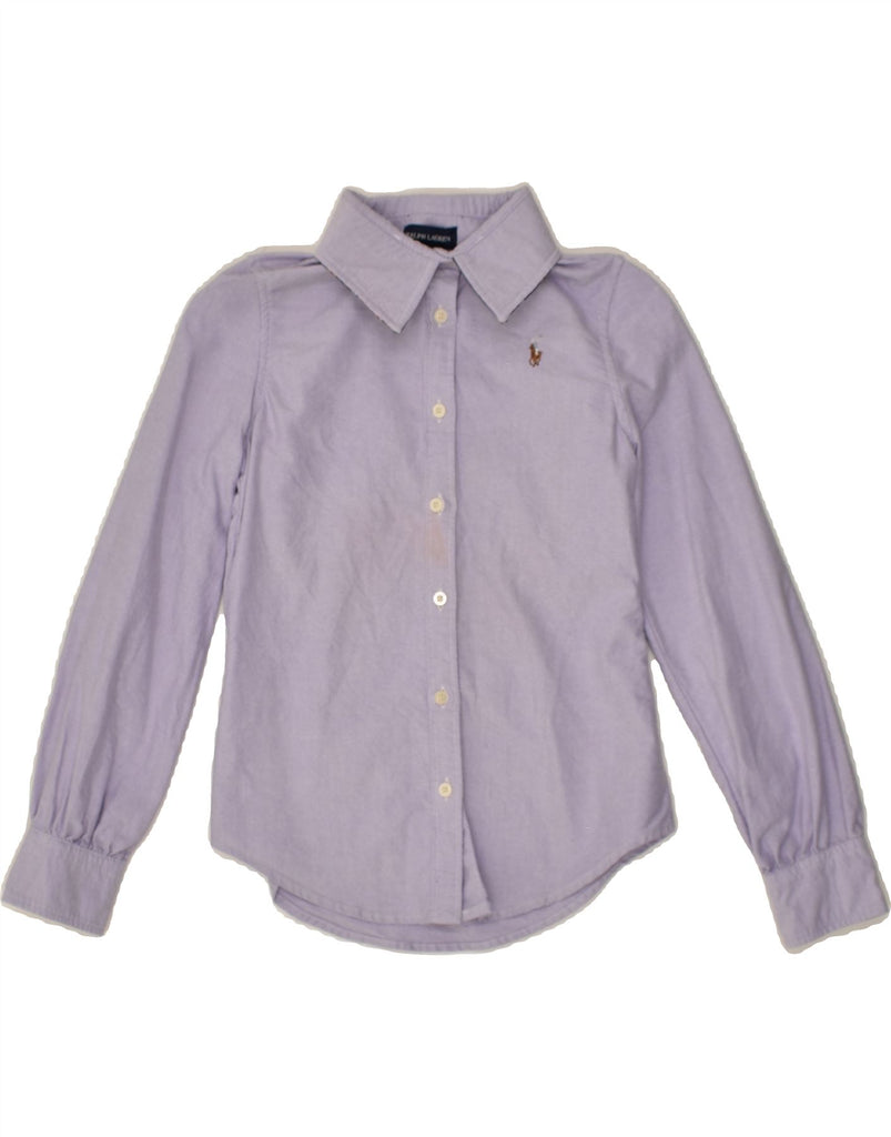 RALPH LAUREN Girls Shirt 9-10 Years Purple Cotton | Vintage Ralph Lauren | Thrift | Second-Hand Ralph Lauren | Used Clothing | Messina Hembry 