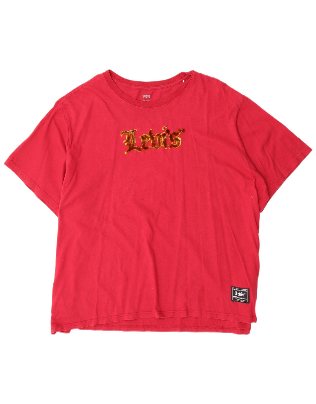 Levi's Mens Relaxed Graphic T-Shirt Top 2XL Red Cotton