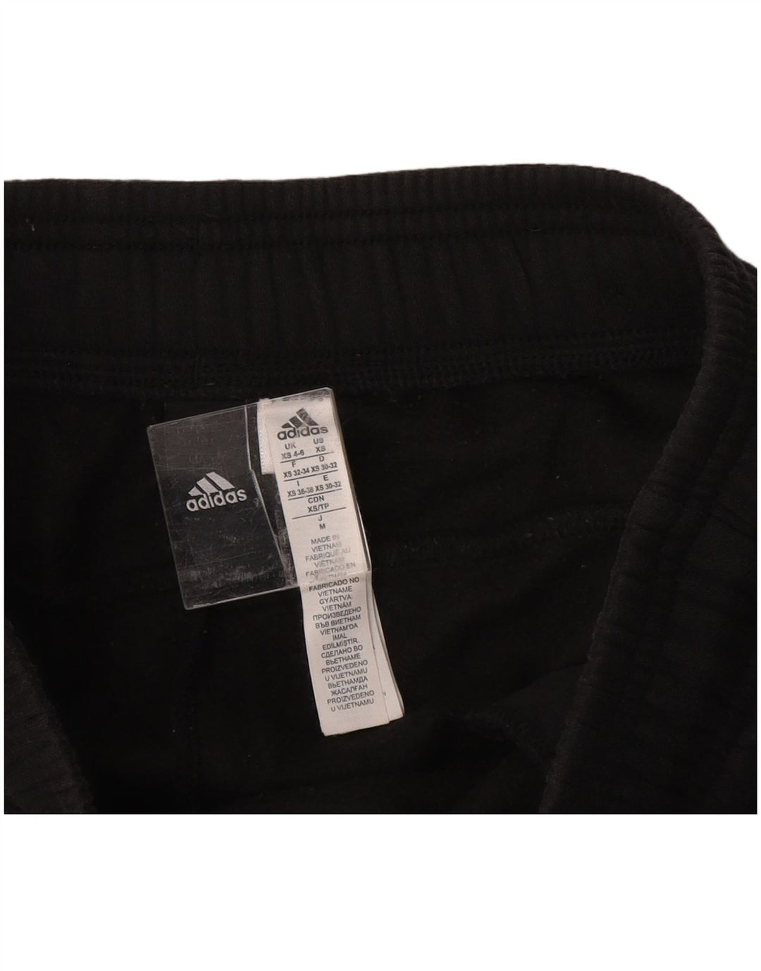 ADIDAS Womens Tracksuit Trousers Joggers UK 4/6 XS  Black Cotton