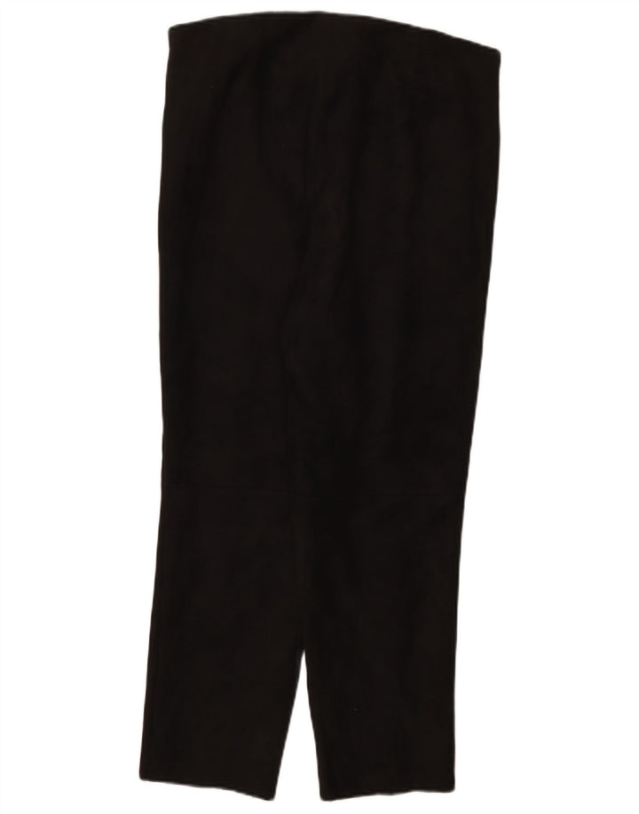 Zara Womens Slim Cropped Trousers 2XL W34 L26 Black Polyester