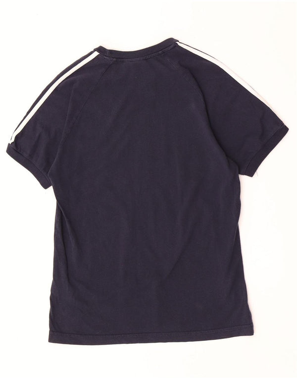 Adidas Mens T-Shirt Top Medium Navy Blue Cotton
