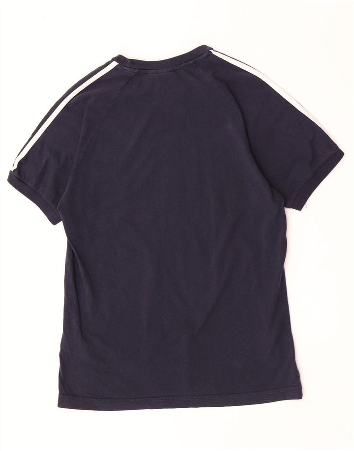 Adidas Mens T-Shirt Top Medium Navy Blue Cotton
