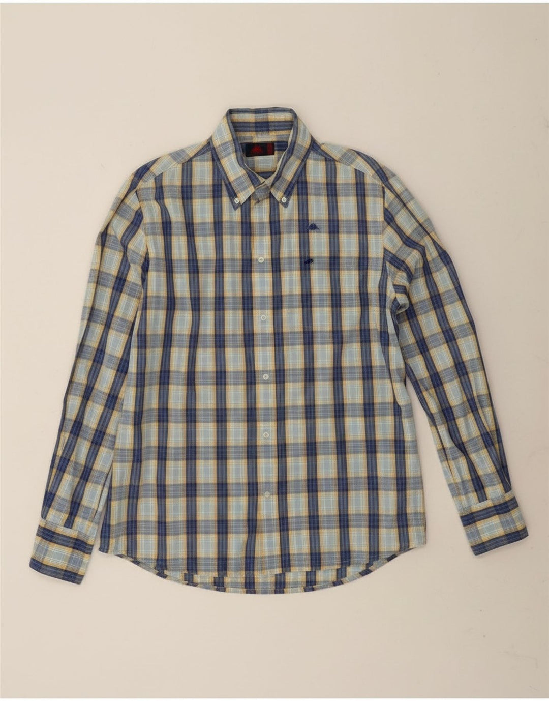 Kappa Mens Shirt XL Blue Check Cotton