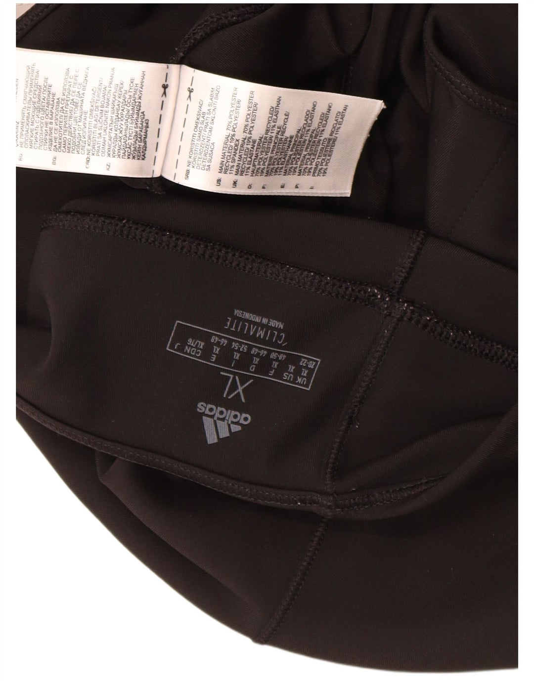 Adidas Womens Climalite Capri Leggings UK 18 XL Black Polyester