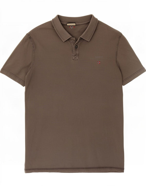 Napapijri Mens Geographic Polo Shirt Medium Grey Cotton