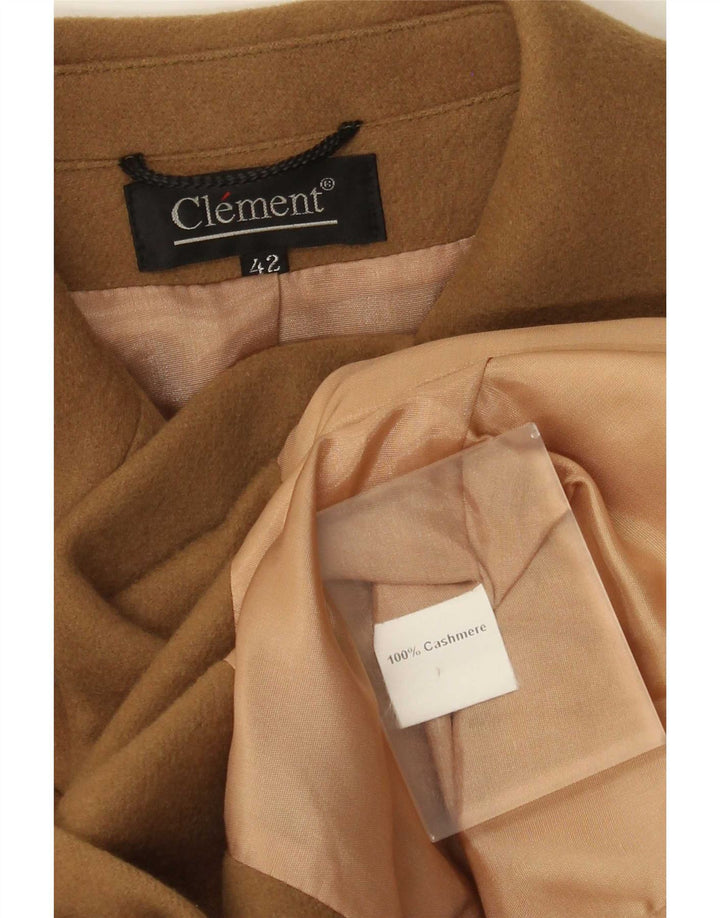 Clement Womens 3 Button Blazer Jacket IT 42 Medium Beige Cashmere