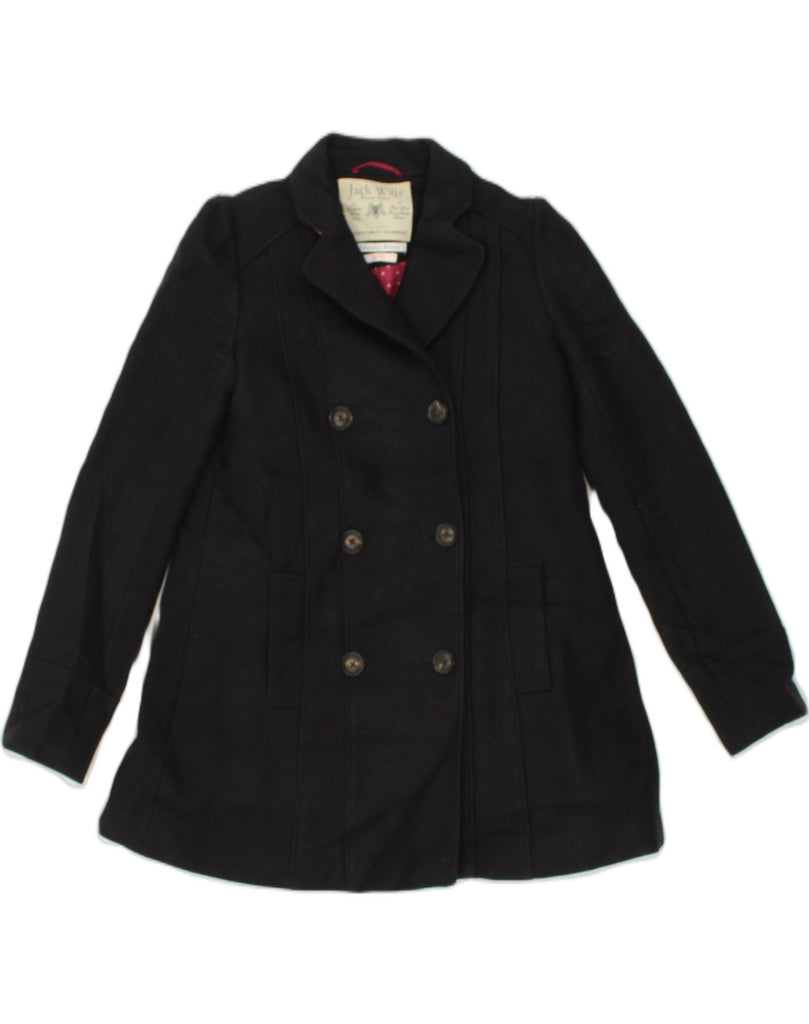 JACK WILLS Womens Double Breasted Coat UK 10 Small Navy Blue Wool | Vintage Jack Wills | Thrift | Second-Hand Jack Wills | Used Clothing | Messina Hembry 