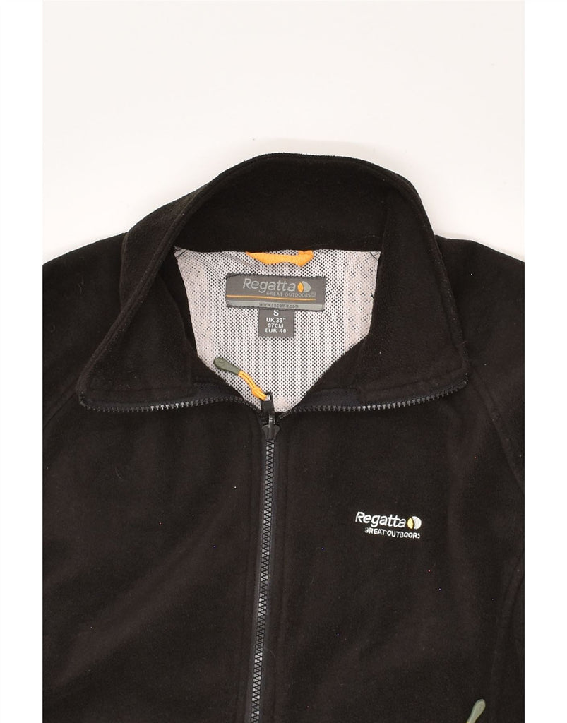 REGATTA Mens Fleece Jacket UK 36 Small Black Polyester Vintage Regatta and Second-Hand Regatta from Messina Hembry 