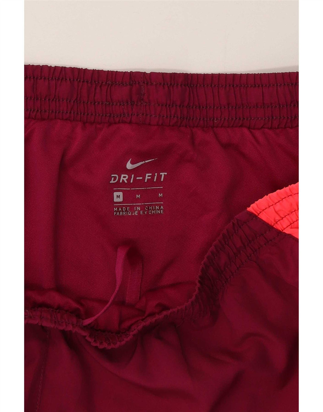 Nike Womens Sport Shorts UK 12 Medium Red Colourblock Polyester