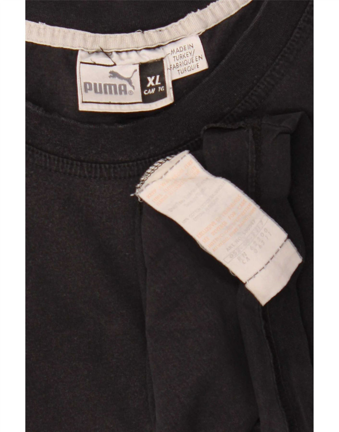 Puma Mens Graphic T-Shirt Top XL Black Cotton