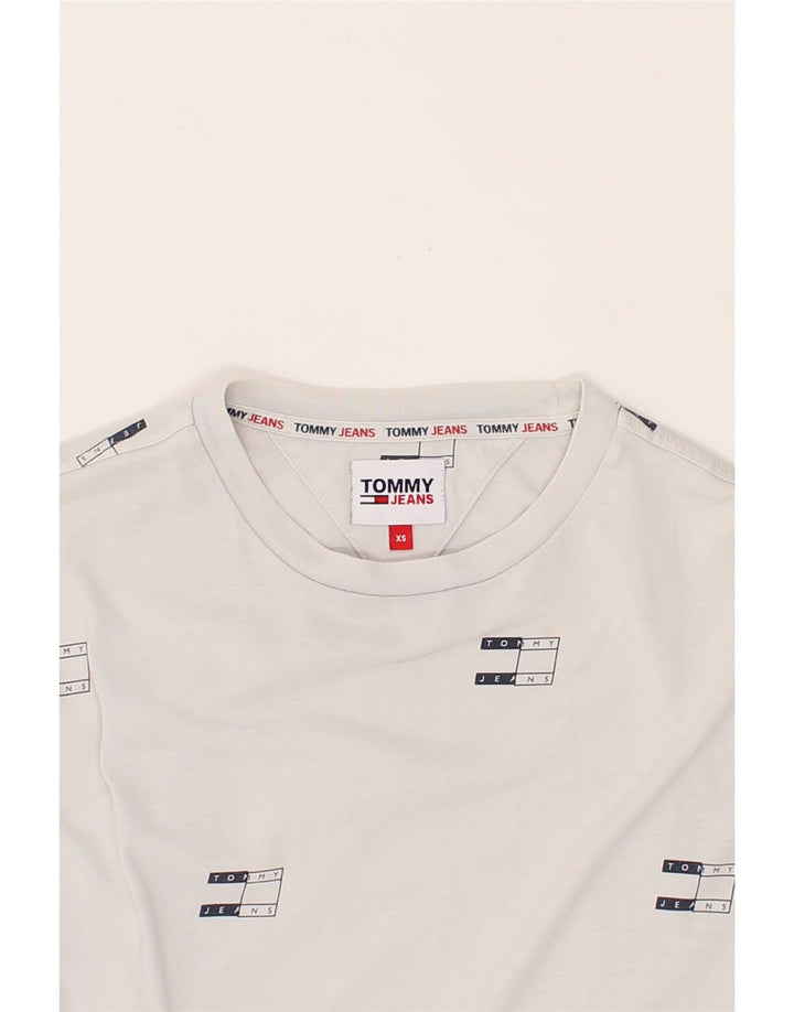 TOMMY HILFIGER Mens Graphic T-Shirt Top XS White Vintage Tommy Hilfiger and Second-Hand Tommy Hilfiger from Messina Hembry 