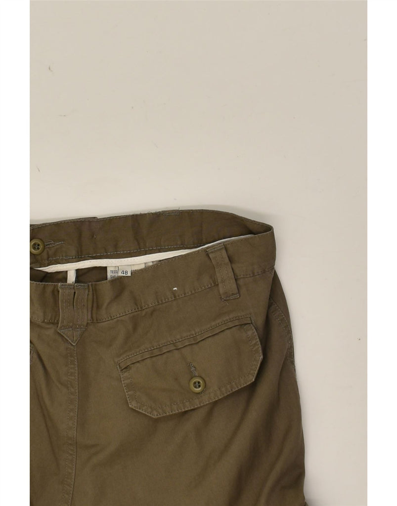 SEA BARRIER Mens Straight Cargo Trousers IT 48 Medium W32 L32 Khaki Cotton | Vintage Sea Barrier | Thrift | Second-Hand Sea Barrier | Used Clothing | Messina Hembry 